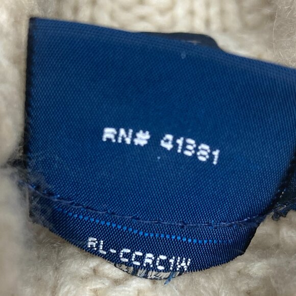 Vintage 90s RALPH LAUREN BLUE LABEL Sweater Vest Cashmere Wool Ivory Snowflake M - Picture 15 of 16